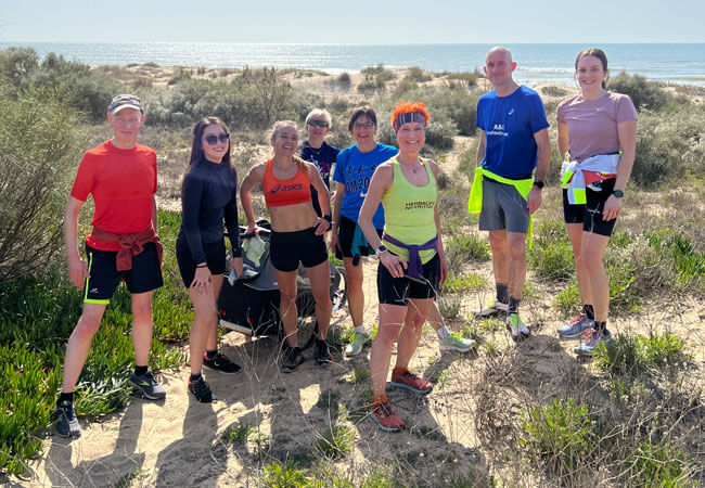 Laufreise Portugal Gruppenbild am Strand